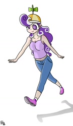 Size: 768x1324 | Tagged: safe, artist:derpie pie, artist:frankier77, derpibooru import, screwball, human, cute, female, hat, humanized, propeller hat, swirly eyes, walking on the air