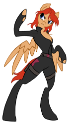 Size: 1015x1677 | Tagged: safe, artist:fluffomaru, avengers, black widow, black widow (marvel), chest fluff, feminism, martial arts, ponified, warrior