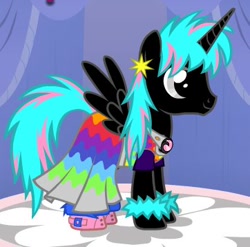 Size: 362x358 | Tagged: safe, oc, oc only, alicorn, pony, pony creator, alicorn oc, clothes, dress, female, mare, shoes, solo