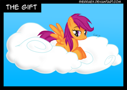 Size: 2014x1424 | Tagged: safe, artist:sierraex, derpibooru import, scootaloo, blank flank, older, solo