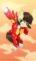 Size: 514x872 | Tagged: safe, artist:catwhitney, wild fire, crossover, iron man, iron mare