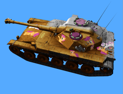 Size: 807x617 | Tagged: safe, scootaloo, sweetie belle, pegasus, pony, female, solo, tank (vehicle), world of tanks