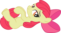 Size: 2676x1452 | Tagged: safe, artist:leopurofriki, apple bloom, bedroom eyes, simple background, transparent background