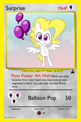 Size: 495x750 | Tagged: safe, artist:willdrawforfood1, surprise, g1, ask surprise, balloon, balloon popping, card, g1 to g4, generation leap, pokémon