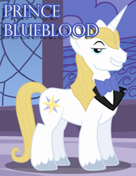 Size: 1700x2200 | Tagged: safe, artist:xain-russell, prince blueblood, pony, unicorn, solo