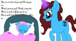 Size: 3233x1744 | Tagged: safe, artist:kitsamoon, oc, oc only, pony, unicorn, baby, baby pony, witch