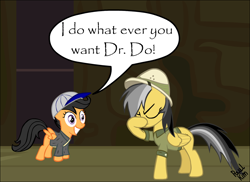 Size: 1100x800 | Tagged: safe, artist:ninjapaul, derpibooru import, daring do, pegasus, pony, scootaround