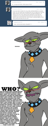 Size: 491x1280 | Tagged: safe, derpibooru import, rover, ask, ask the diamond dogs, tsundere, tumblr