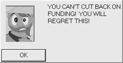 Size: 552x284 | Tagged: safe, derpibooru import, meme, monochrome, sim city, sim city 2000, you can't cut back on funding! you will regret this!