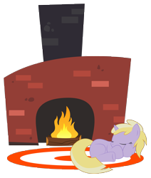 Size: 4491x5291 | Tagged: safe, artist:replaymateroftime, dinky hooves, absurd resolution, fireplace, rug, simple background, sleeping, transparent background, vector