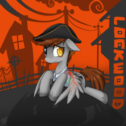 Size: 800x800 | Tagged: safe, artist:starlightspark, oc, oc only, oc:lockwood, pegasus, pony, bicorne, crisis equestria, eyepatch, female, hat, mare, pirate, solo