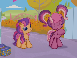 Size: 633x475 | Tagged: safe, derpibooru import, cheerilee (g3), scootaloo (g3), g3.5, sisters