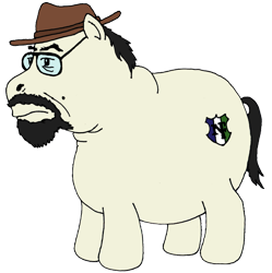 Size: 950x954 | Tagged: safe, earth pony, pony, glasses, harold covington, ponified