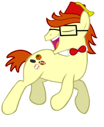 Size: 809x988 | Tagged: safe, artist:doctorxfizzle, oc, oc only, bowtie, doctor xfizzle, fez, glasses, hat