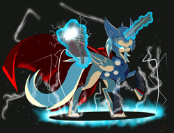 Size: 3707x2833 | Tagged: safe, artist:turrkoise, derpibooru import, high res, ponified, thor