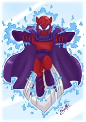 Size: 744x1052 | Tagged: safe, artist:dawnallies, derpibooru import, magneto, ponified, x-men