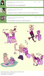 Size: 637x1091 | Tagged: safe, artist:emmy, derpibooru import, berry punch, berryshine, human, ask, ask roxy in ponyville, crossover, homestuck, roxy lalonde