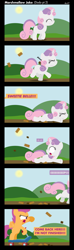 Size: 1640x5560 | Tagged: safe, artist:dtcx97, scootaloo, sweetie belle, pegasus, pony, unicorn, blank flank, chocolate, colt, comic, eyes closed, foal, graham crackers, hooves, horn, lineless, lying down, male, open mouth, pun, running, s'mores, scooter, spread wings, standing, sweetie belle is a marshmallow too, wings