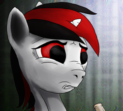 Size: 1800x1620 | Tagged: safe, artist:aaronmk, oc, oc only, oc:blackjack, pony, unicorn, fallout equestria, fallout equestria: project horizons, fanfic, fanfic art, female, horn, mare, solo, somber
