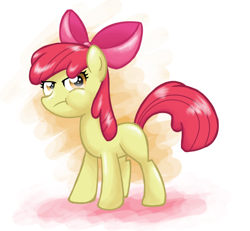 Size: 942x872 | Tagged: safe, artist:ufocookiez, derpibooru import, apple bloom, earth pony, pony, female, filly, simple background, solo, white background