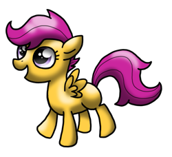 Size: 645x589 | Tagged: safe, artist:ufocookiez, derpibooru import, scootaloo, pegasus, pony, open mouth, simple background, solo, transparent background