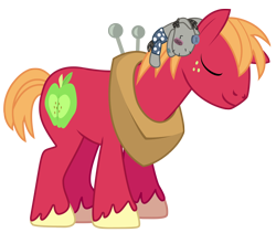 Size: 1800x1517 | Tagged: safe, artist:anarchemitis, derpibooru import, big macintosh, smarty pants, earth pony, pony, male, simple background, solo, stallion, transparent background, vector