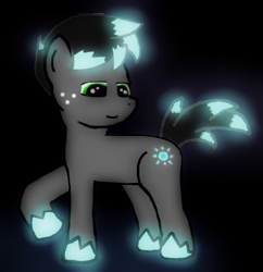 Size: 377x390 | Tagged: safe, artist:blank hooves, earth pony, pony, dark, glow