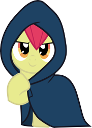 Size: 6000x8297 | Tagged: safe, artist:lightningtumble, derpibooru import, apple bloom, absurd resolution, cloak, clothes, simple background, solo, transparent background, vector