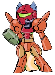 Size: 617x840 | Tagged: safe, artist:ttturboman, metroid, nintendo, ponified, samus aran