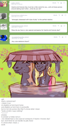 Size: 629x1171 | Tagged: safe, artist:emmy, derpibooru import, hugh jelly, ask, ask roxy in ponyville, crossover, homestuck, roxy lalonde, tumblr