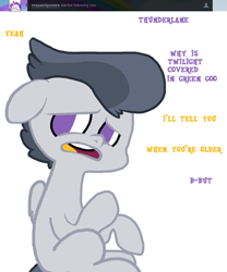 Size: 500x602 | Tagged: safe, derpibooru import, rumble, thunderlane, oc, oc:twilight panda, ask-little-rumble, mspaintponies, simple background, tumblr