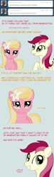 Size: 650x2150 | Tagged: safe, artist:why485, lily, lily valley, roseluck, ask, ask the flower trio, tumblr