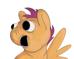 Size: 868x699 | Tagged: safe, artist:applebeans, derpibooru import, scootaloo, simple background, solo, transparent background