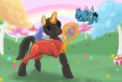 Size: 900x608 | Tagged: safe, artist:ruby-sunrise, pony, baby, baby pony, ponified, pyro, pyroland, team fortress 2