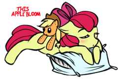 Size: 305x196 | Tagged: safe, artist:nessia, derpibooru import, apple bloom, solo, this apple bloom