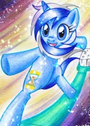 Size: 369x515 | Tagged: safe, artist:theunununium, minuette, pony, unicorn, bipedal, female, mare, open mouth, solo, toothbrush