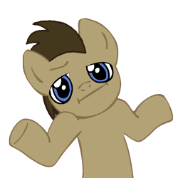 Size: 945x945 | Tagged: safe, derpibooru import, doctor whooves, :i, looking at you, shrug, shrugpony