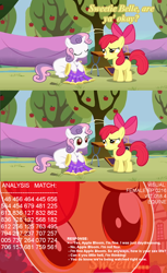 Size: 852x1395 | Tagged: safe, artist:bongo, derpibooru import, apple bloom, sweetie belle, sweetie bot, earth pony, pony, robot, unicorn, comic, eyes closed, female, filly, foal, hooves, horn, open mouth, sitting, solo, terminator, the room