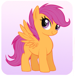 Size: 284x290 | Tagged: safe, artist:mn27, derpibooru import, scootaloo, pegasus, pony, female, solo