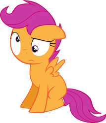 Size: 1330x1556 | Tagged: safe, artist:krookydile, derpibooru import, scootaloo, pegasus, pony, derp, female, filly, simple background, solo, transparent background, vector