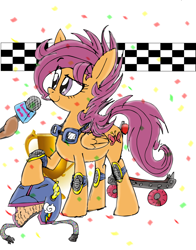 Size: 1024x1306 | Tagged: safe, artist:dashiepie, derpibooru import, scootaloo, helmet, older, older scootaloo, skateboard