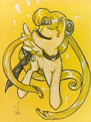 Size: 765x1024 | Tagged: safe, artist:amy mebberson, derpibooru import, edit, anime, ponified, sailor moon, solo