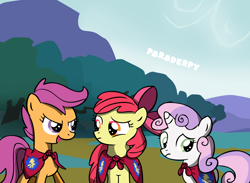 Size: 2600x1900 | Tagged: safe, artist:slitherpon, derpibooru import, apple bloom, scootaloo, sweetie belle, cutie mark crusaders