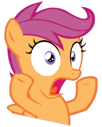 Size: 4000x5000 | Tagged: safe, artist:sparklepeep, scootaloo, pony, absurd resolution, female, filly, shocked, simple background, solo, transparent background, vector