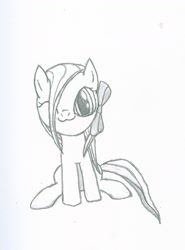 Size: 1061x1432 | Tagged: safe, artist:tyrellus, derpibooru import, oc, oc only, monochrome, ponified, sketch, solo