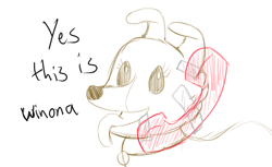 Size: 1280x782 | Tagged: safe, artist:jade meteor, winona, dog, meme, phone, solo, yes this is dog