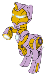 Size: 440x720 | Tagged: safe, derpibooru import, pony, armor, iron man, male, ponified, power armor, rearing, simple background, solo, stallion, transparent background