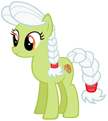 Size: 3500x3898 | Tagged: safe, artist:stabzor, derpibooru import, granny smith, high res, simple background, transparent background, vector, younger