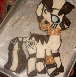 Size: 415x419 | Tagged: safe, artist:bawesome-bacon, derpibooru import, zecora, zebra, edible, ice cream