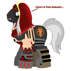 Size: 900x900 | Tagged: safe, artist:shadyhorseman, derpibooru import, pony, darksiders, ponified, simple background, solo, transparent background, war (darksiders)